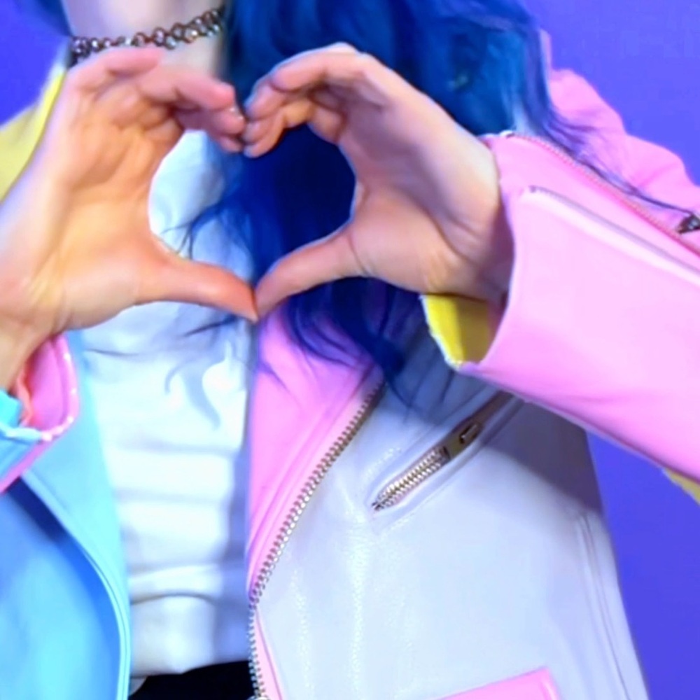 RARE! UNIF Multi-Colored Pastel Moto Jacket